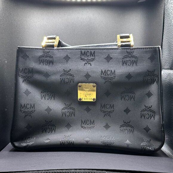 MCM Handbags - MCM Munchen Designed by‎ Michael Cromer Canvas Bag with Leather Handles - EUC